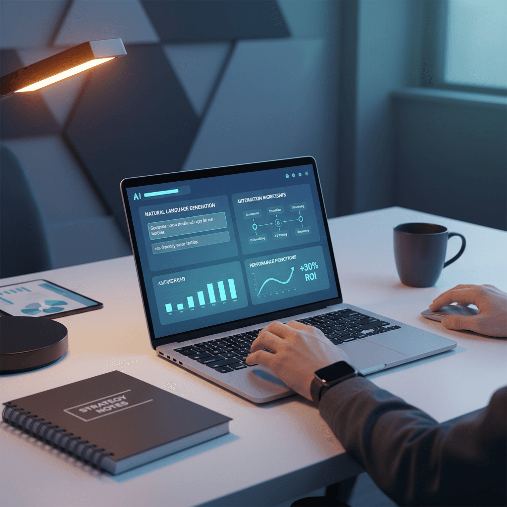 AI-powered marketing tools and automation platform interface